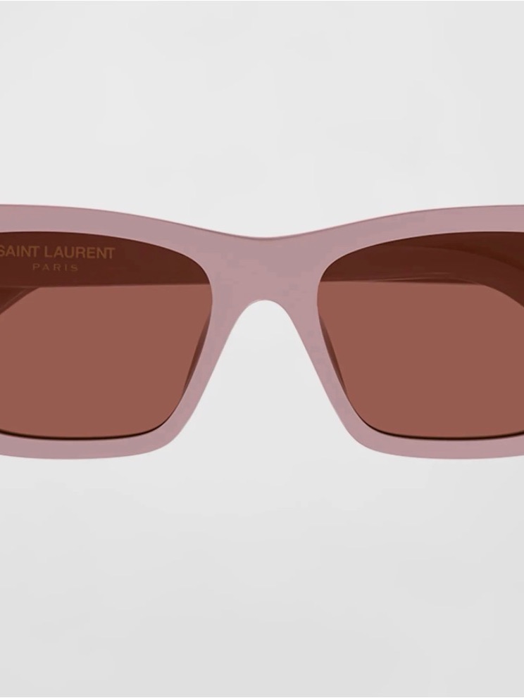 Saint Laurent Pink Mica 55mm Acetate Cat-Eye Sunglasses